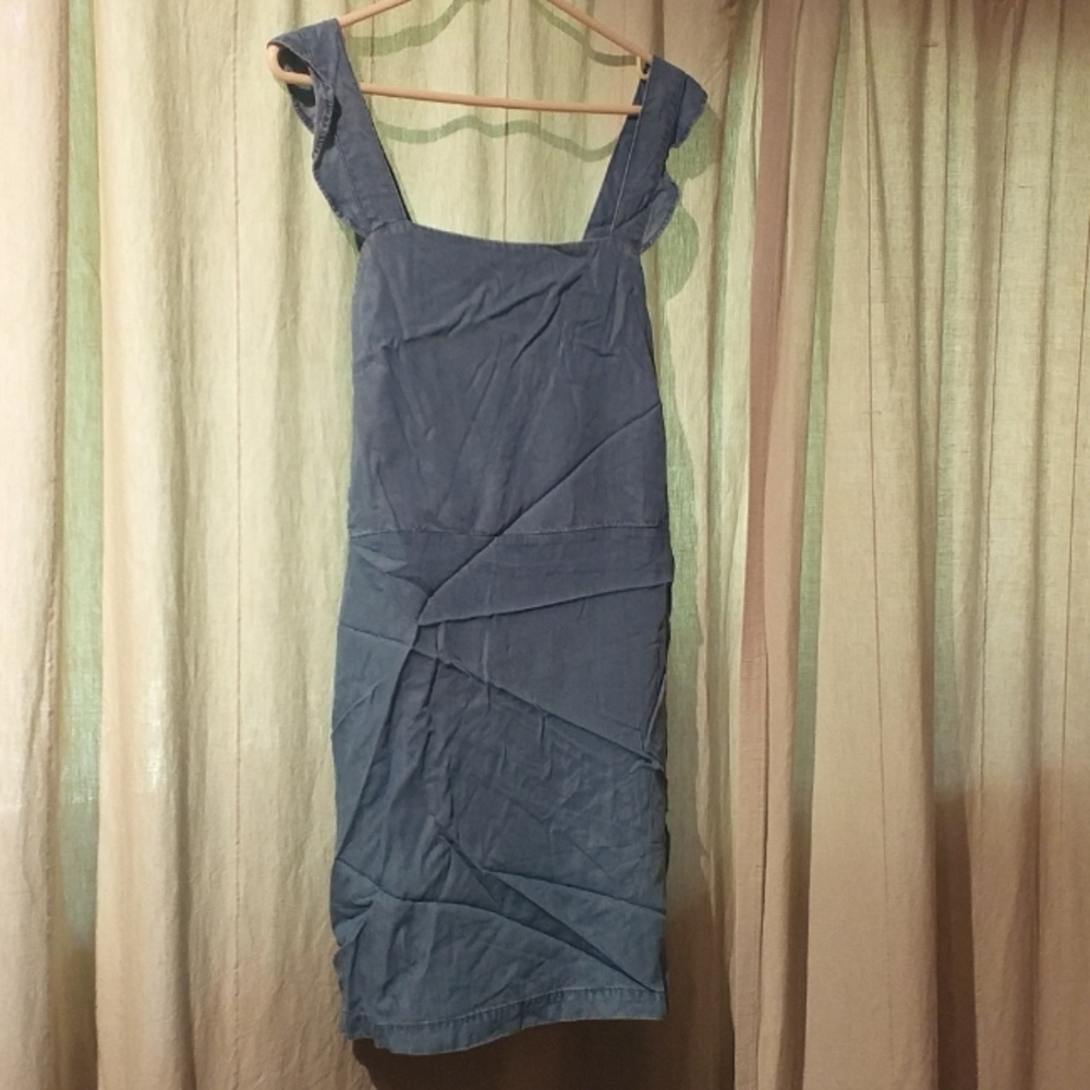 Zara Woman Denim Tencel Coverall Dress Size L